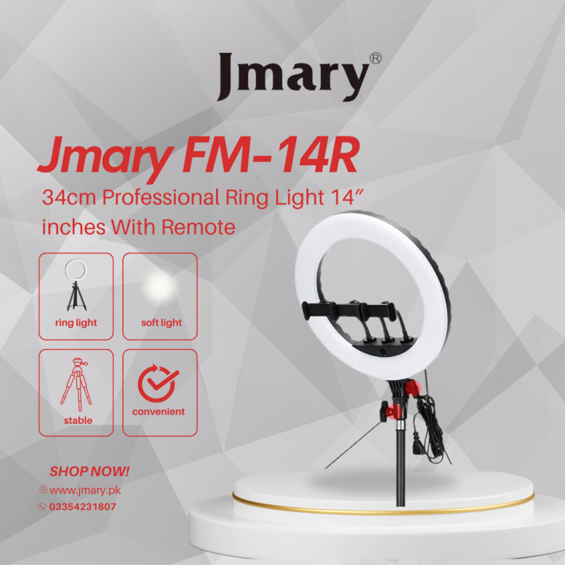 Jmary FM-14R – 34cm Professional Ring Light 14″ inches With Remote